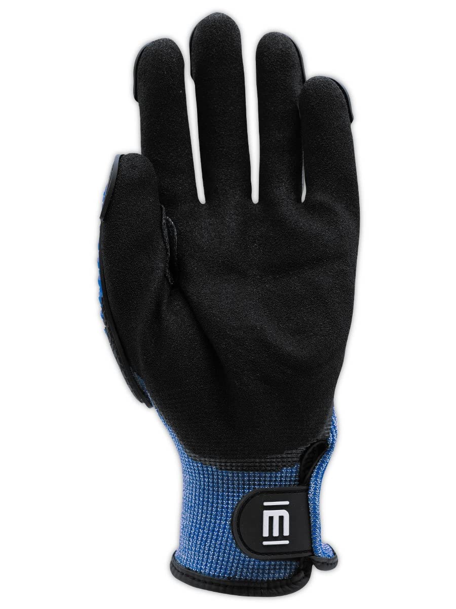 MAGID T-REX Flex Series ANSI A6 AeroDex Shell Impact Glove, 24 Pair, NitriX Coated Palm, Size 9/L, Blue, TRX685