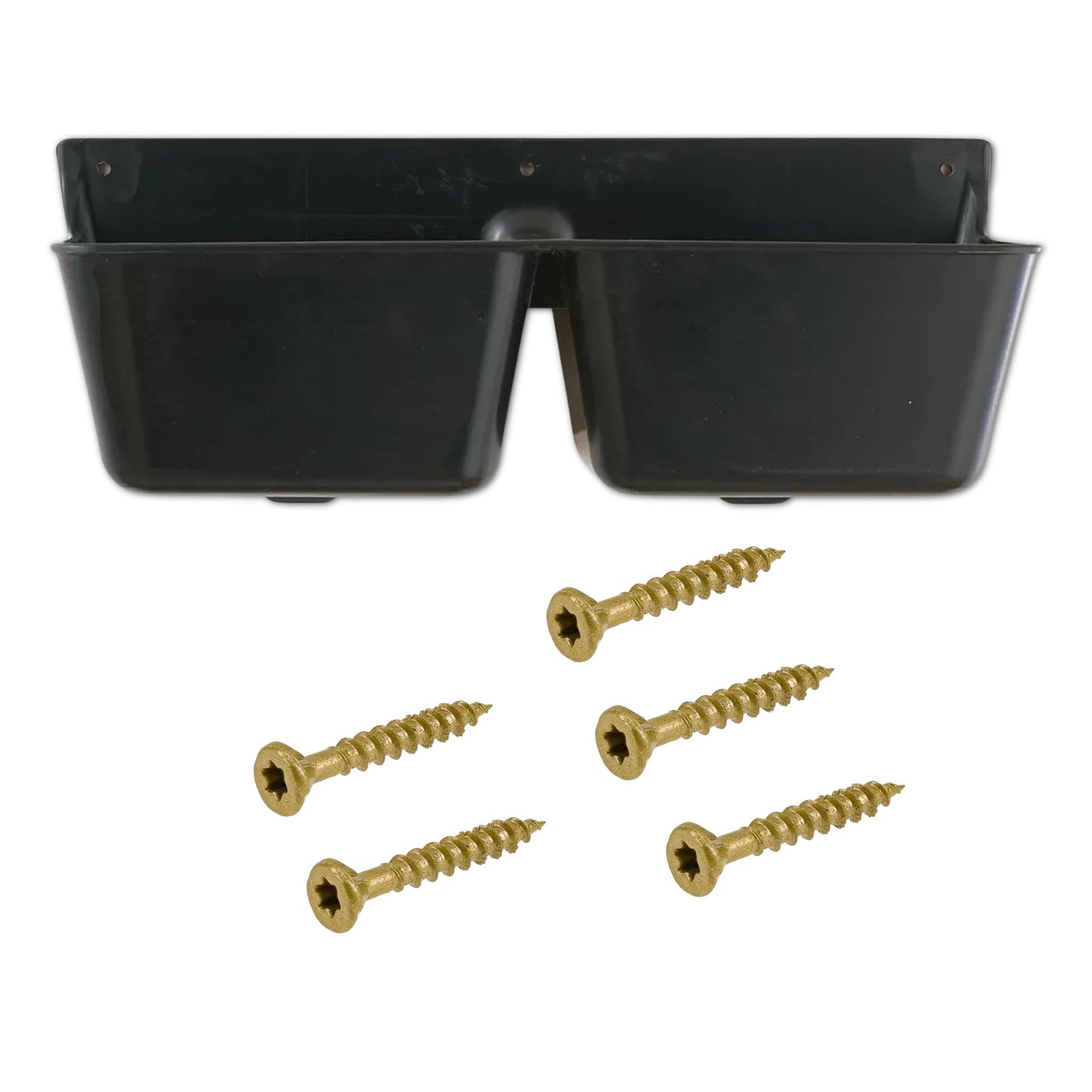 LBH Market Goat Mineral Feeder Kit Includes Mineral Feeder 3.5 Qt with 5 Wood Screw Fasteners Suitable for Goats and Horses
