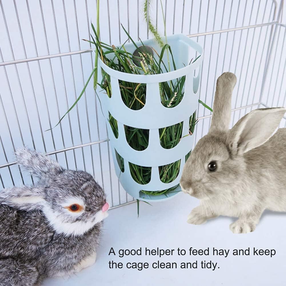 Hamiledyi Guinea Pig Hay Feeder，2PCS Bunny Hanging Cage Manger Hay Holder Rack for Small Animal Chinchilla Guinea Pig Rat-（Random Color）