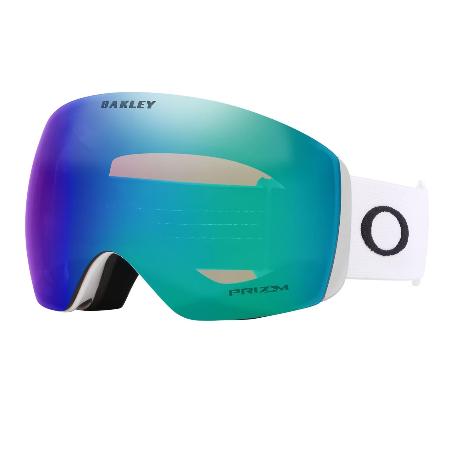 Oakley Flight Deck L OO7050 Matte White w/Prizm Argon Ski Goggles For Men For Women + Bundle Accessory Leash Kit, Microfiber Pouch