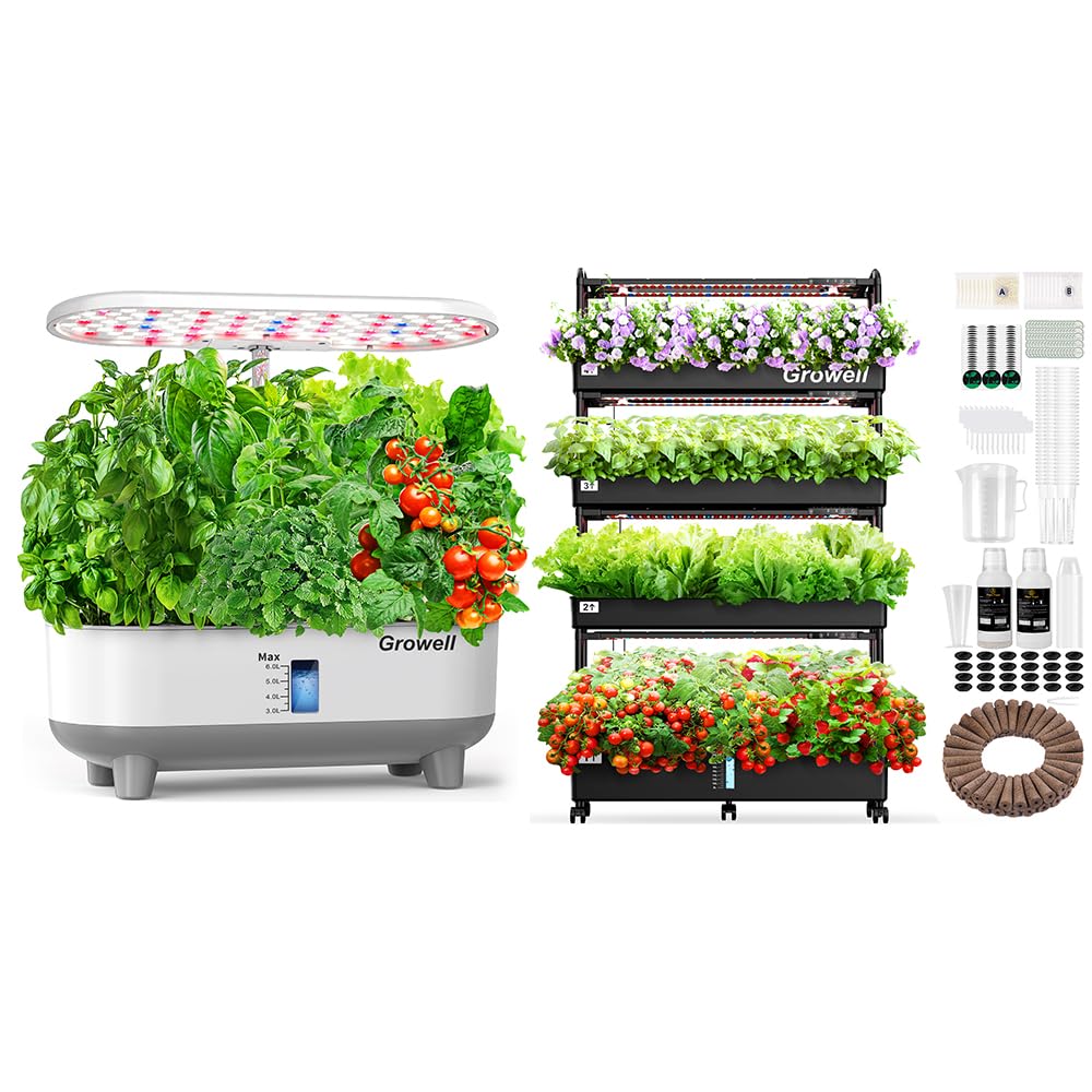 16 Pods Hydroponics Growing System Kit & 120 Pods Vertical Indoor Garden
