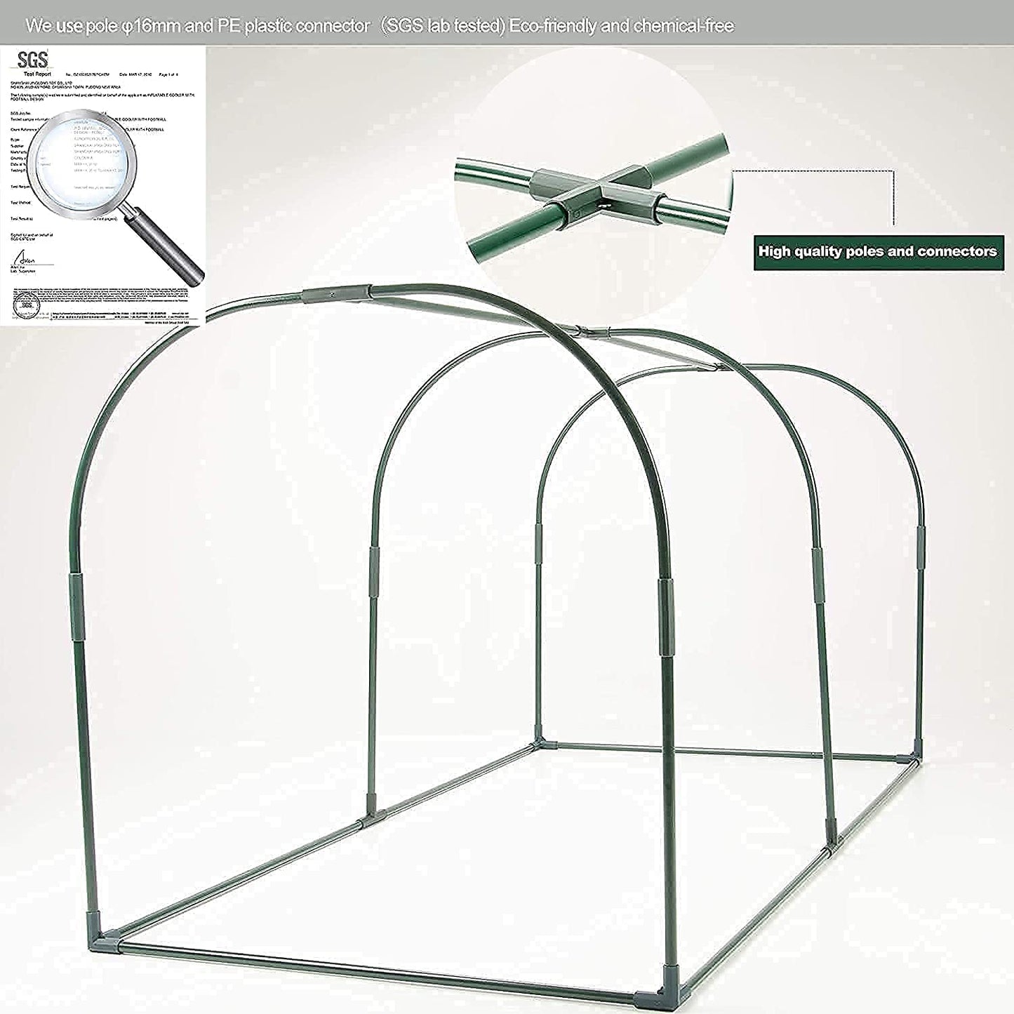 Portable Chicken Run Hen Coop,Walk-in Poultry House,Outdoor Gardening Net,Easy-up Small Animals Enclosure for Protecting Pet and Plant with Metal Frames and 10 Stakes in Backyard and Farm