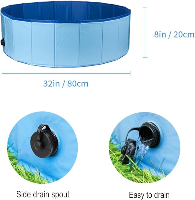 Chicken Dust Bath Chicken Coop Cleaning Container Dust Bath Ultra Tough Composite Fabric Foldable Design Essential Chicken Coop Accessories (32'' D * 8'' H)