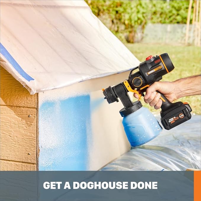 Worx Nitro 20V Cordless Paint Sprayer Power Share with Brushless Motor - WX020L.9 (Battery & Charger Sold Separately)