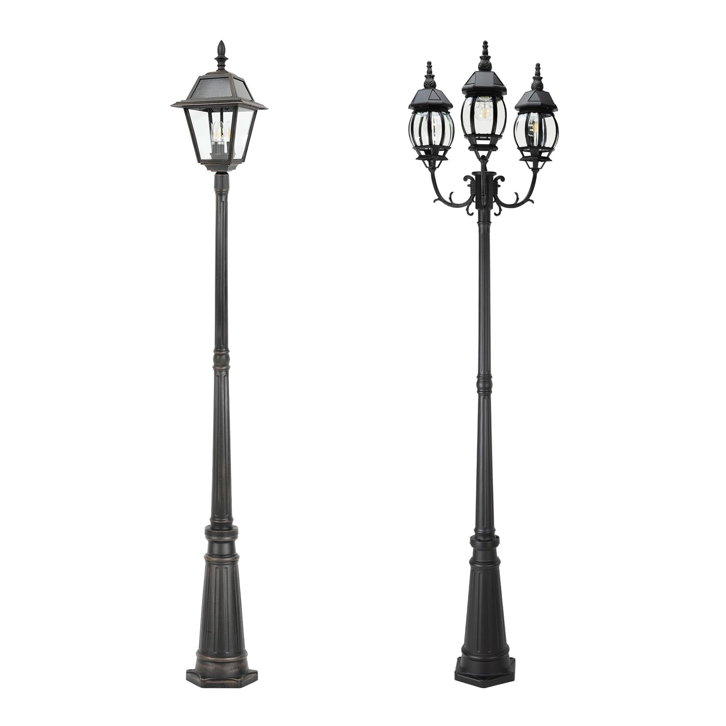 LUTEC Outdoor Solar Post Light