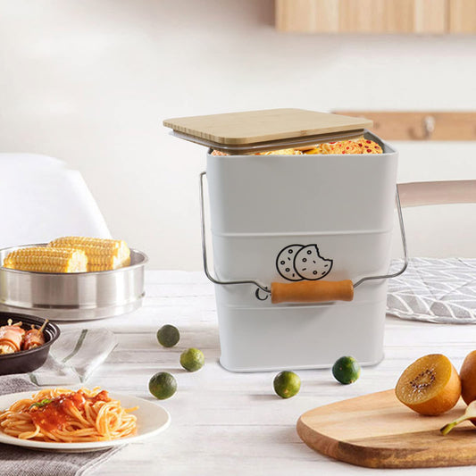 Gdfjiy Cookie Jars, White Cookie Storage Container, Metal Biscuit Tin Snack Jar with Lids Airtight & Handle, Cookies Tin Box, Food Storage Canisters for Candies, Cookies, Biscuits and Snacks