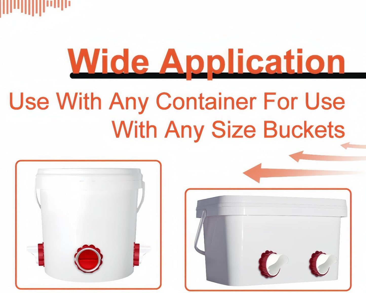 Chicken Feeders No Waste, DIY Automatic Poultry Feeder 8 Ports 1 Hole Saw with Covers Gravity Feed Kit for Buckets Barrels Bins Troughs (Red, 8)
