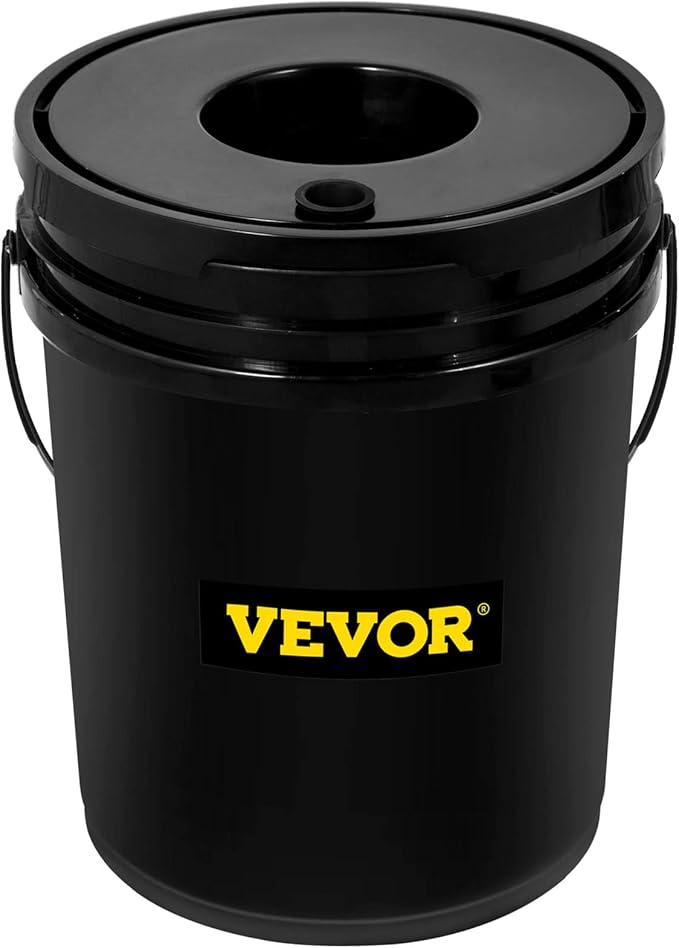 VEVOR DWC Hydroponic System, 5 Gallon 4 Buckets, Deep Water Culture Growing Bucket, Hydroponics Grow Kit with Pump, Air Stone and Water Level Device, for Indoor/Outdoor Leafy Vegetables