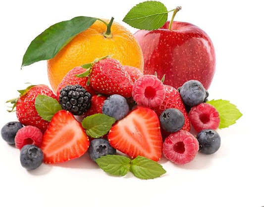 Fruit Seeds Combo Pack - 6 Types, Strawberry Raspberry Mulberry Apple Orange Blueberry Seeds, Non-GMO Heirloom and Organic, for Home Garden (600pcs)