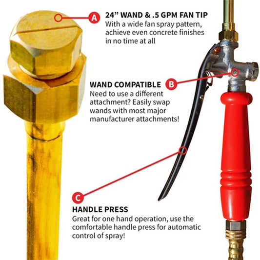 Tomahawk 6.5 Gal Motorized Backpack Concrete Sprayer with Wand and .5 GPM Fan Nozzle Included
