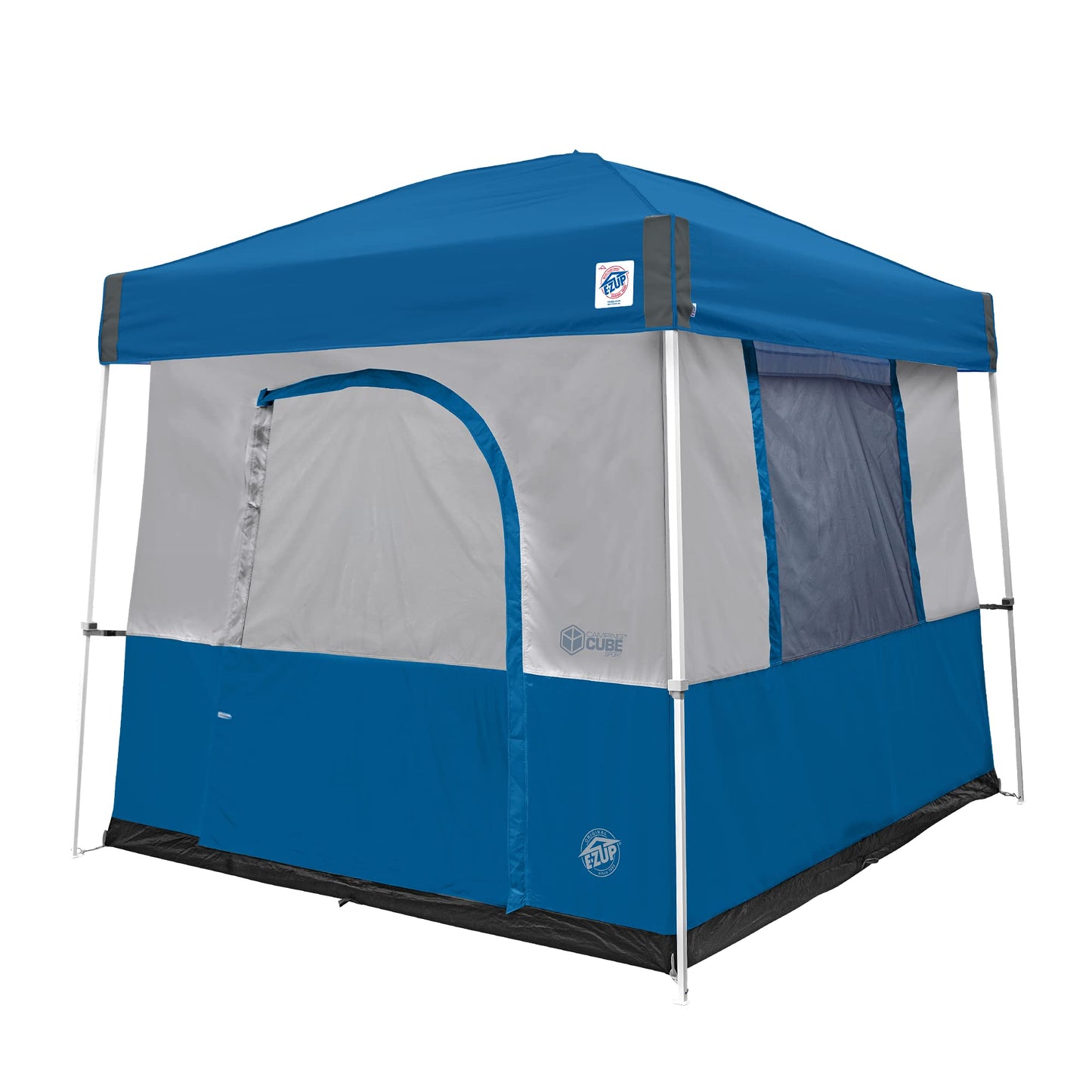E-Z UP Camping Cube Sport, Converts 10' Angled Leg Canopy into Camping Tent, Royal Blue (Canopy/SHELTER/Poles NOT Included)