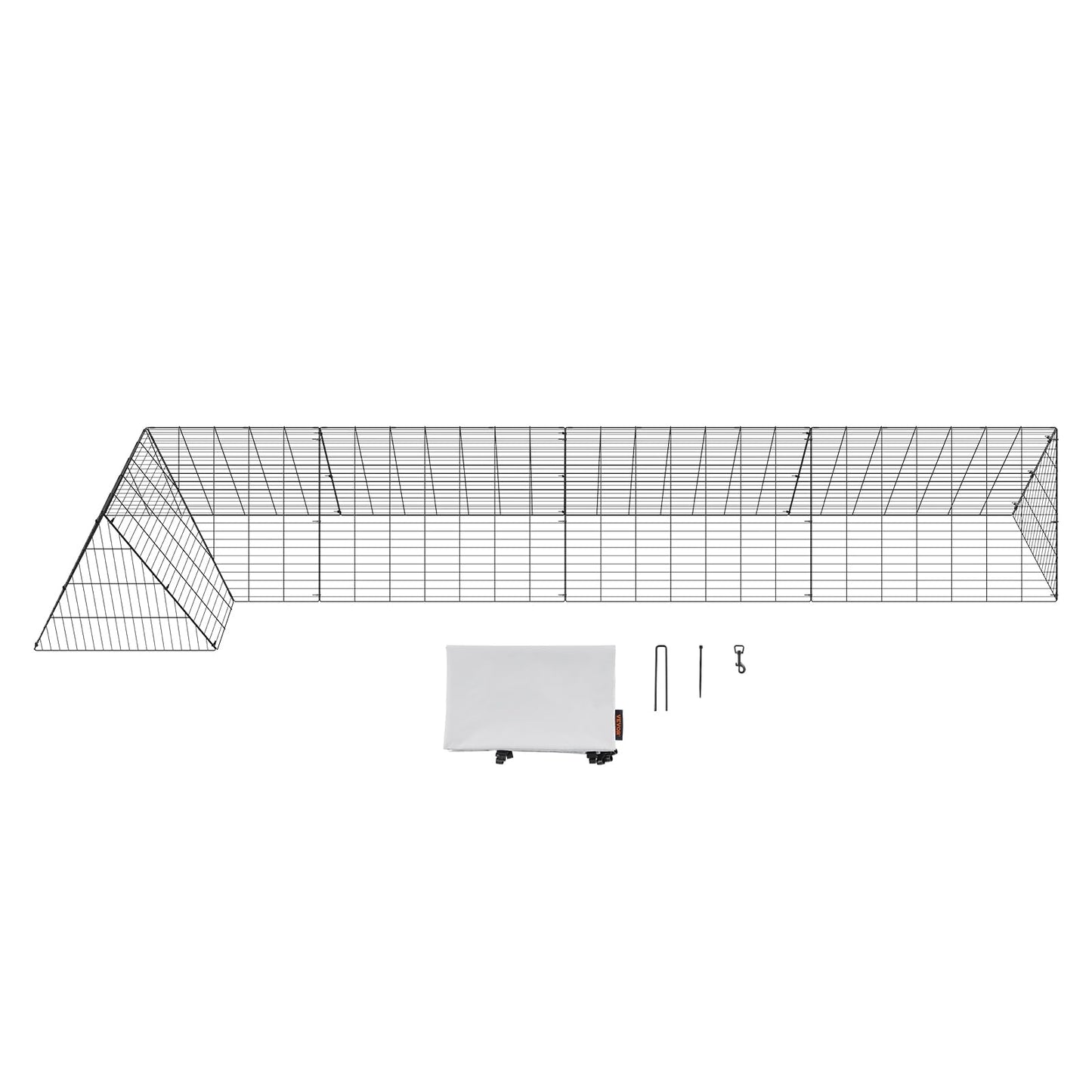 VEVOR Chicken Tunnels for Yard, 157.5 x 39.4 x 24.2 inch(LxWxH) Portable Chicken Coop Run for Outside with Corner Frames, Suitable for Ducks, Rabbits