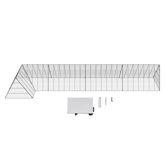 VEVOR Chicken Tunnels for Yard, 157.5 x 39.4 x 24.2 inch(LxWxH) Portable Chicken Coop Run for Outside with Corner Frames, Suitable for Ducks, Rabbits