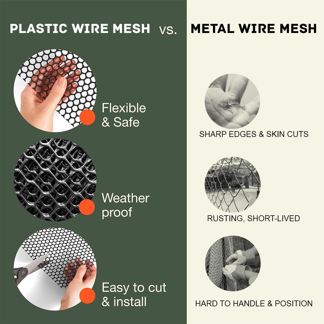 Plastic Chicken Wire Fencing 12'' x 10ft Black Chicken Wire Mesh Fence Poultry Netting for Crafts, Plastic Garden Fencing, Floral Chicken Wire