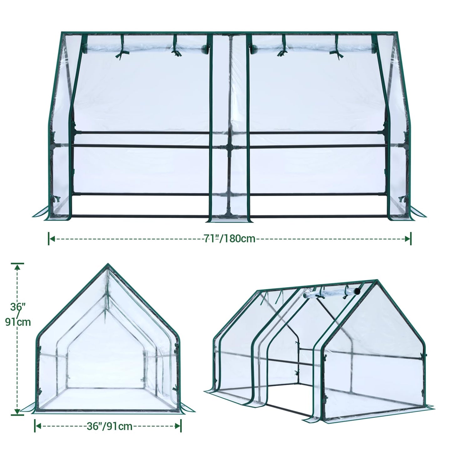 Ohuhu Mini Greenhouse + Raised Garden Bed with Greenhouse