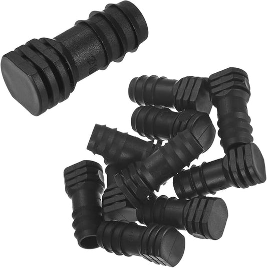 10-Pack Drip Irrigation Barbed Fittings, for 3/8 Inch End Plug Tubing Connector Plastic Coupling Irrigation Parts for Garden/Greenhouse/Aquarium/Flower Pot, Drip Pipe Accessories