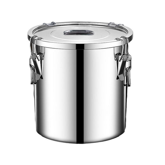 Verdeho 304 stainless steel food storage containers with lids lock clips airtight container large airtight for rice flour sugar grain coffee bean storage containers Kitchen jar (5.55gal/21L)