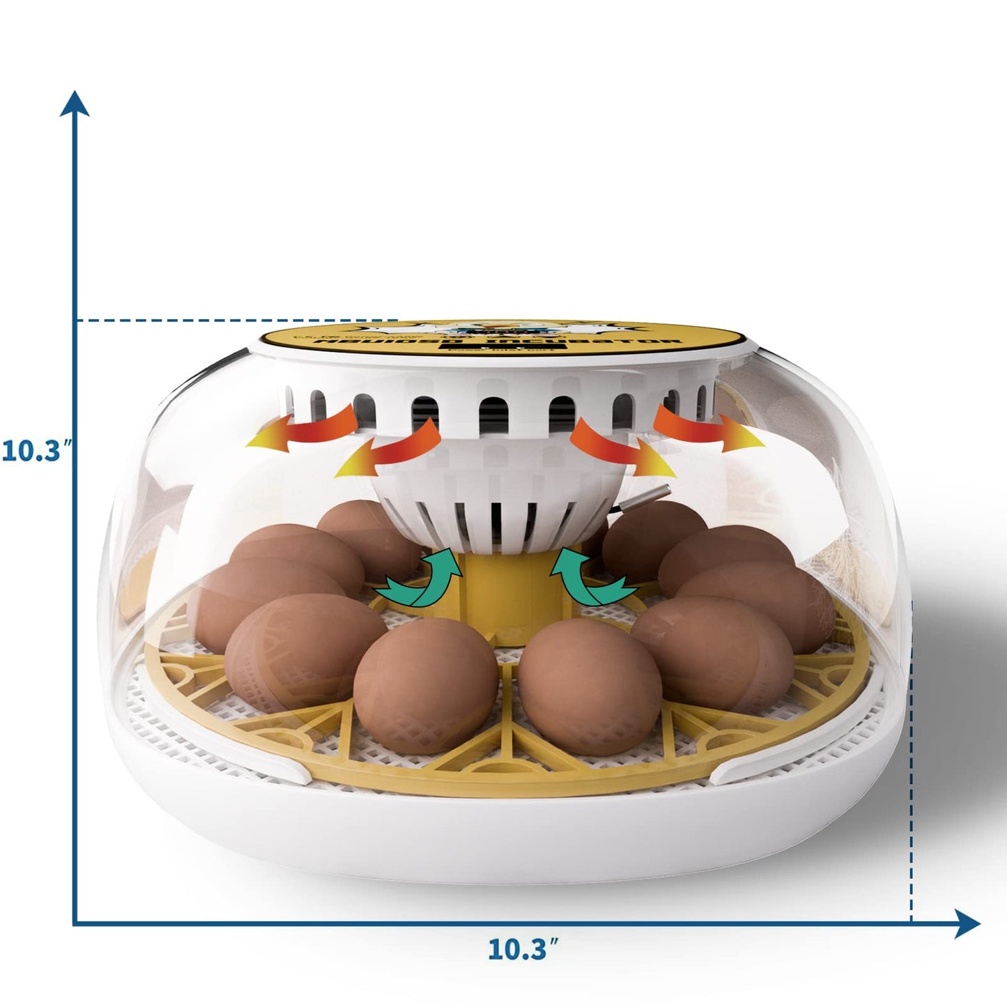 Meuiosd Egg Incubator for Hatching Chicks, 12-24 Egg Incubators with Auto Turning, Automatic Water Top-up, Fahrenheit Display, 360° View Poultry Incubator for Hatching Chicken Duck Quail Parrot