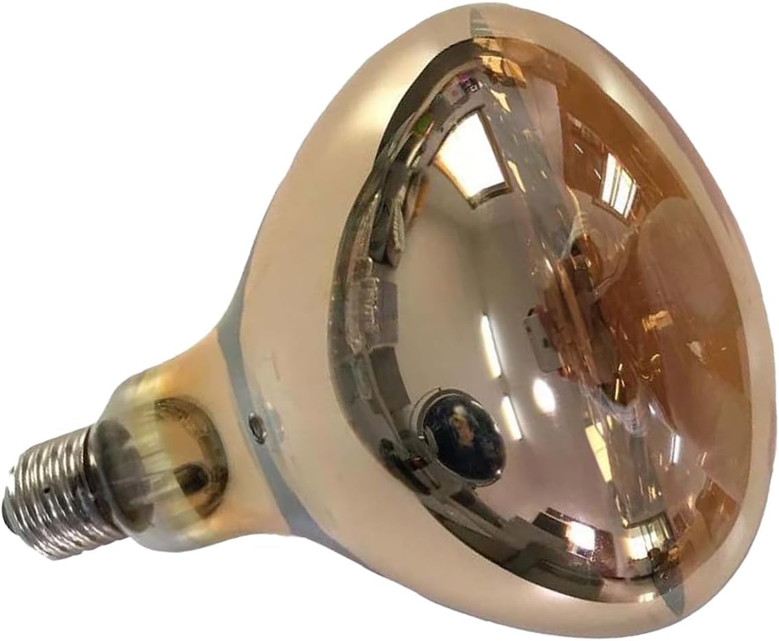 Fengrun Heat Lamp Bulb 250 Watt Hard Glass Infrared Lamp Bulb for Brooder Bulb, Food Service, Bathroom, Pet, Farm Chicks Pig 120V