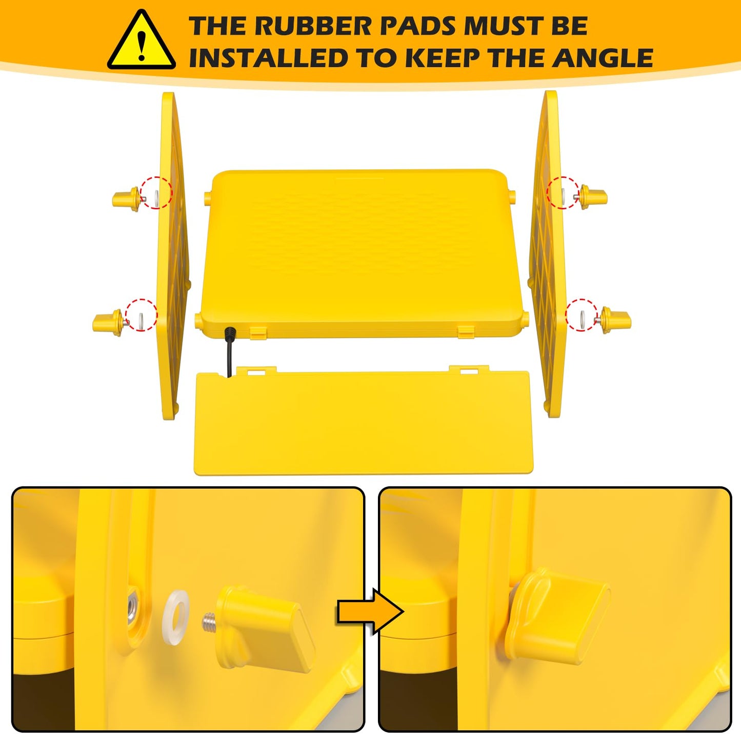 Heating Brooder Plate for Chicks Ducklings, Adjustable Brooder House for Keeping Poultry Warm(Yellow, M)