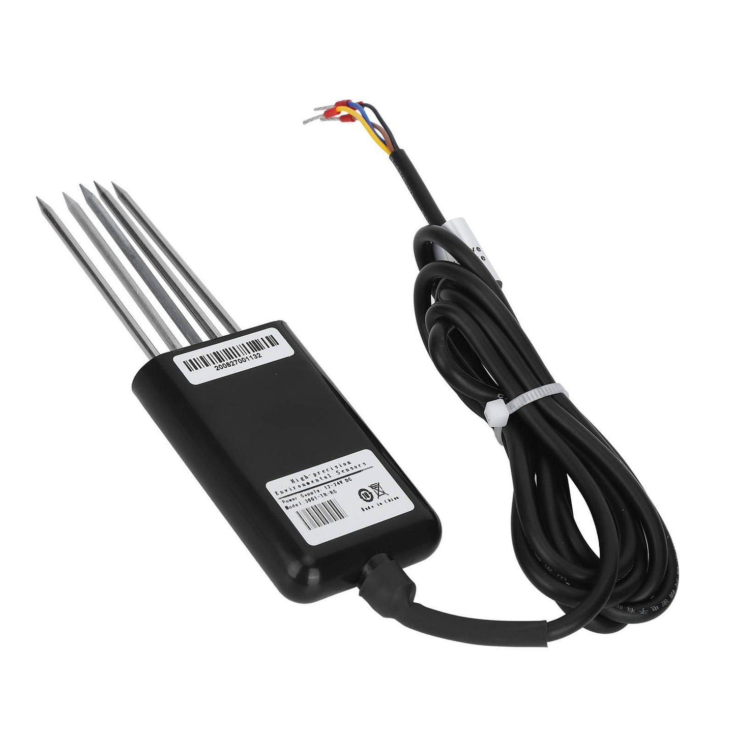Soil Comprehensive Sensor Soil NPK Temperature and Humidity EC Sensor 5Pin Conductivity Detector Tester RS485 for Garden, Lawn, Plant Care, Farm and Indoor Outdoor Plants