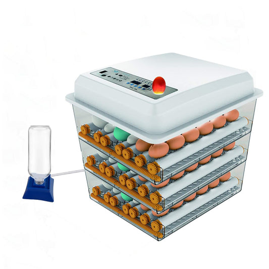 JAEDO 170 Egg Incubator Poultry Hatcher with Fully Automatic Egg Turning and Temperature Humidity Control for Chickens Ducks Goose Birds, Built-in Egg Candler (176)