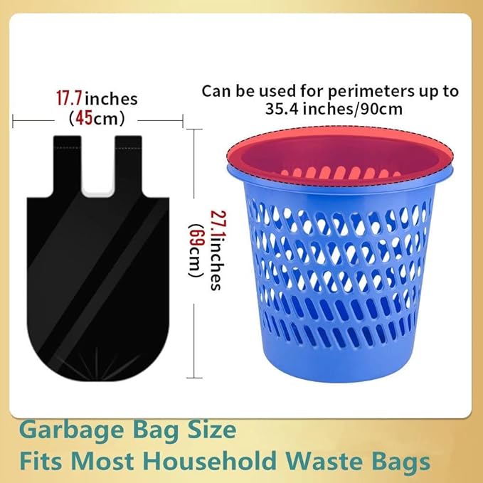 Trash Bags Small 270 Counts Handle Garbage Bag 4 Gallon Can liners for Bathroom, Bedroom, Office, Car, Home