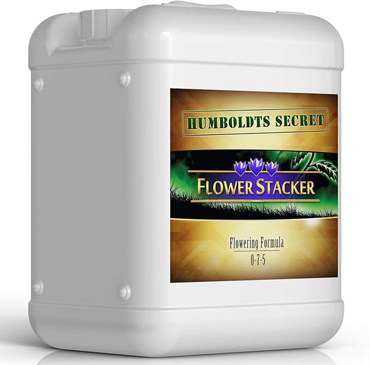 Humboldts Secret Flower Stacker | 0-7-5 Bloom Booster with Vitamin B1 | High Phosphorus Potassium Flowering Nutrients | Potting Soil Hydroponics Coco | Indoor & Outdoor Plants | 640 Ounce