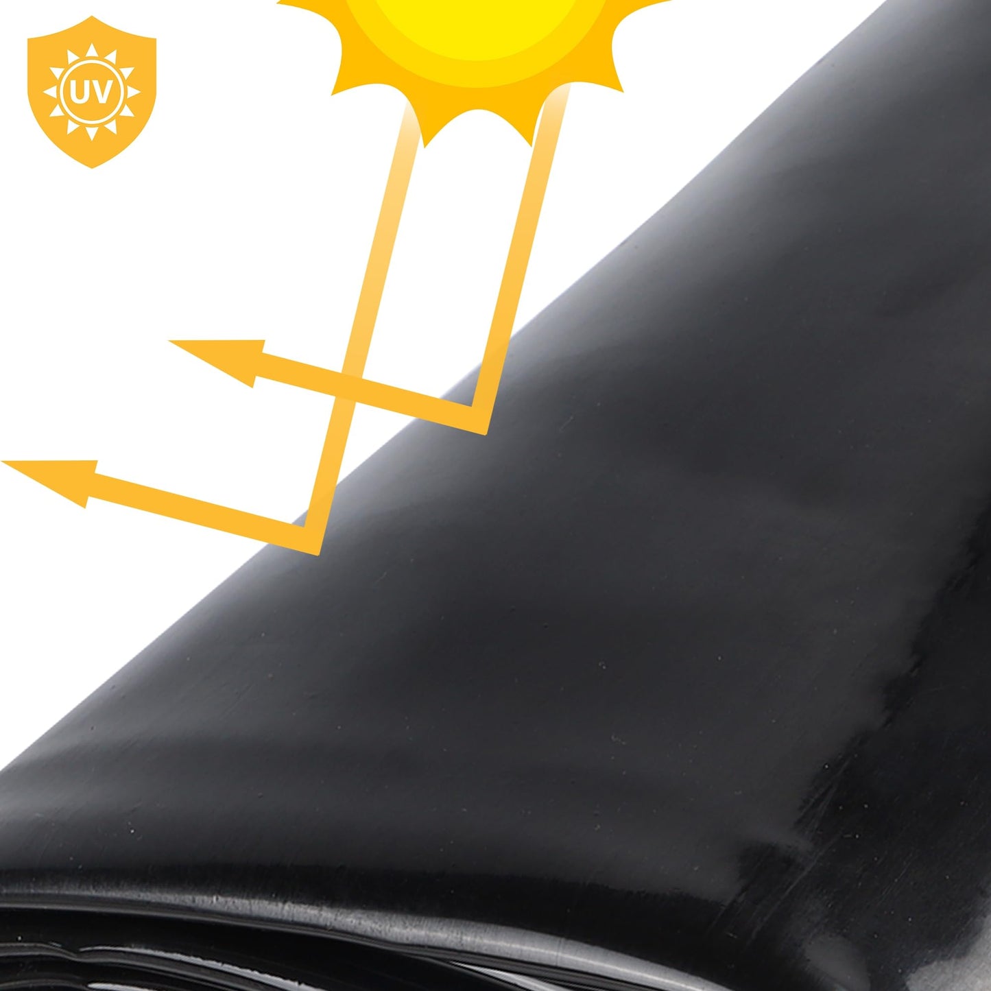 Adroiteet 10 x 15 FT Pond Liner, 20 Mil Fish Pond HDPE Liner, Pond Liners for Outdoor Ponds, Koi Ponds, Garden Fountain, Waterfall