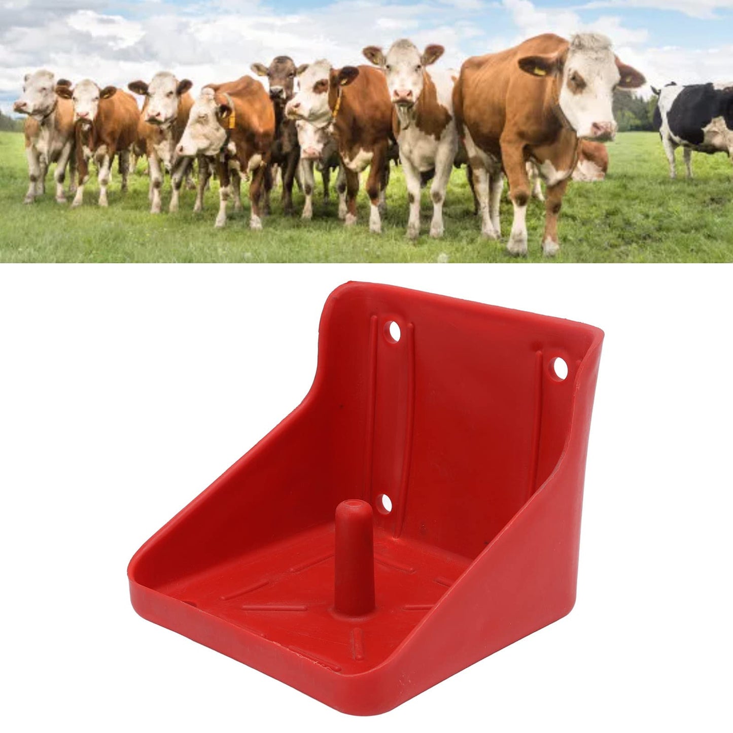 WOHPNLE Cattle Sheep Licking Brick Box, Plastic Cattle and Sheep Mineral Salt Block Holder Feed Salt Brick Licking Block Box Farm Livestock Farm Equipment