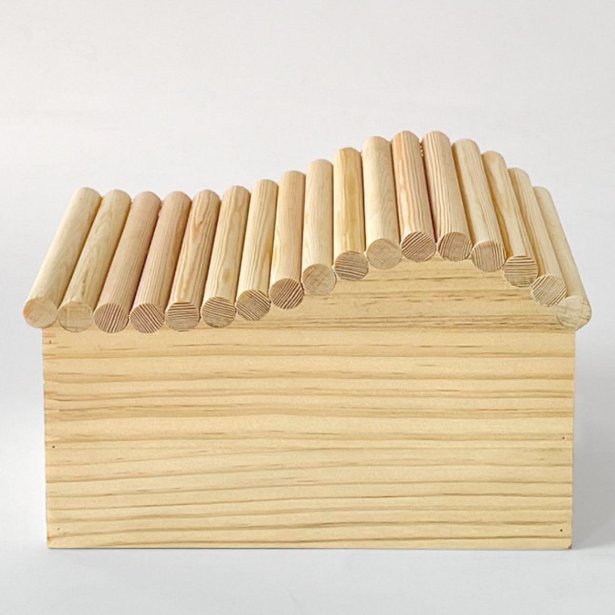 Guinea Pig Wood Hideout Hut with Window Small Animal Wooden House for Rat Chinchilla Hedgehog Hamster Rabbit Bunny (Small)
