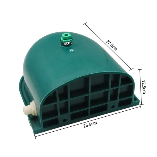 Achicklead Plastic Automatic Water Bowl with Stainless Steel lid, Livestock Waterer for Cattle Horse Goat Sheep Dog, Water Trough Bowl with Float Valve (No Pipe)