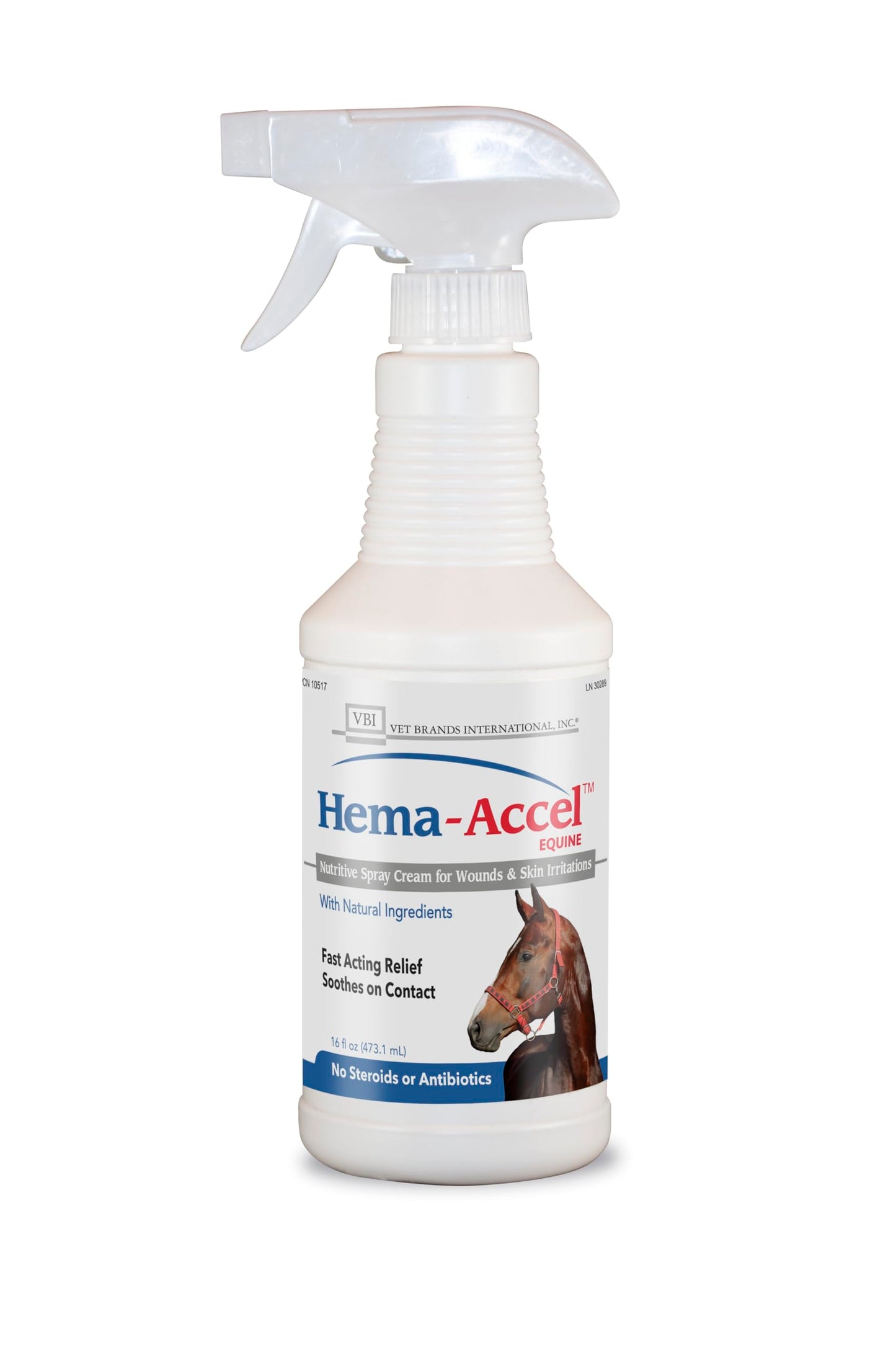 Hema-Accel Equine Wound Care Spray for Horses – Natural Skin Spray with Aloe, Coconut Oil & Vitamin E – Topical Animal Treatment for Minor Cuts, Burns, Scratches, Hotspots, Irritation – 16 oz