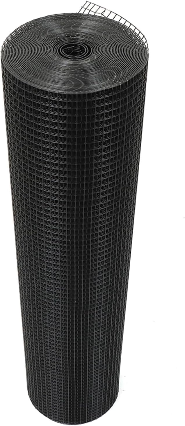 LABLT 36 in x 50 ft Hardware Cloth, 1/2 in Chicken Wire Fence for Chicken Coop Fences and Poultry Animal Netting (19 Gauge, Black)