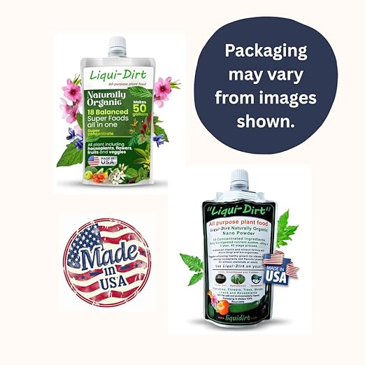 Naturally Organic Plant Food Fertilizer – All-Purpose for Indoor Houseplants, Rare Aroids, Flowers, Outdoor Vegetables & Herbs – Enriched with Microbes & Nutrients – Makes 50 Gallons
