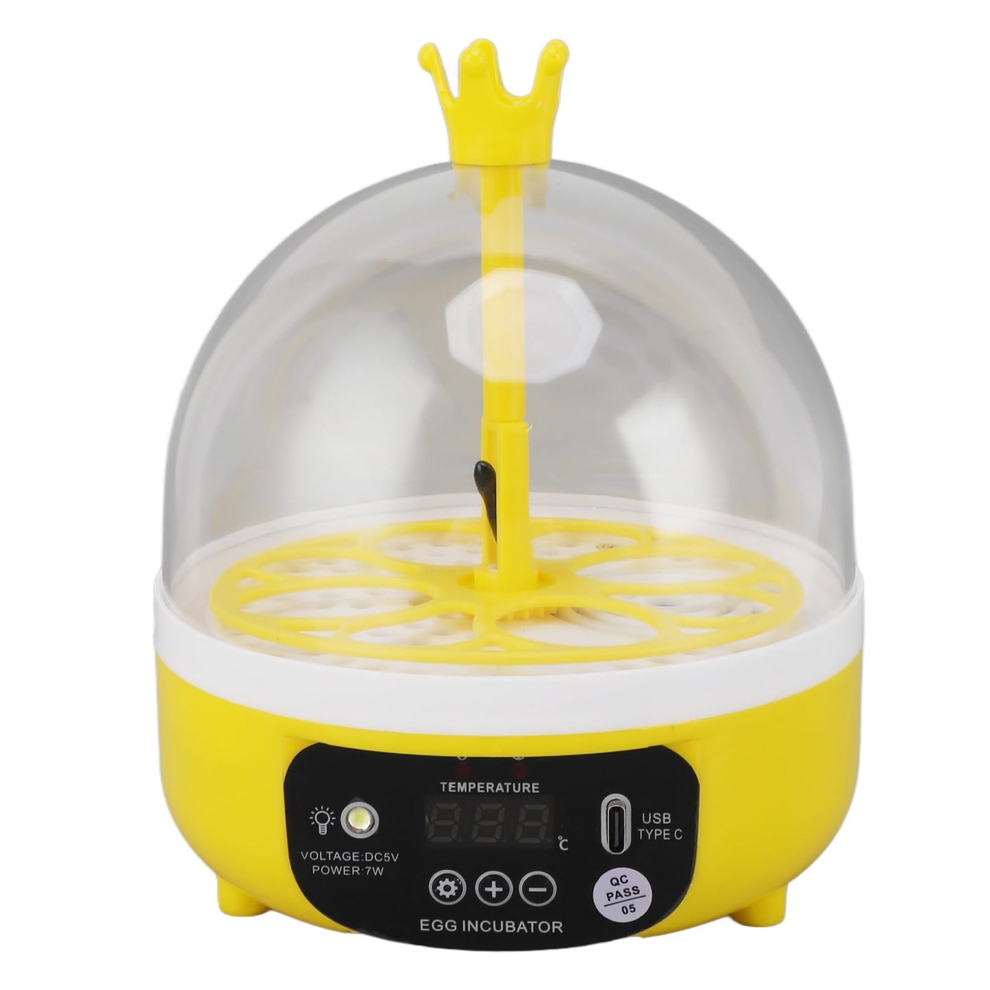 Yosoo Chicken Incubator, Mini Egg Incubator for Hatching 4 Eggs, Portable Egg Hatcher for Chicken, Duck, Goose, with Clear Window (Auto Turning)