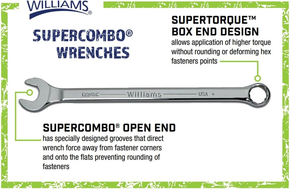 Williams WS-1171SCA 11-Piece Super Combo Wrench Set