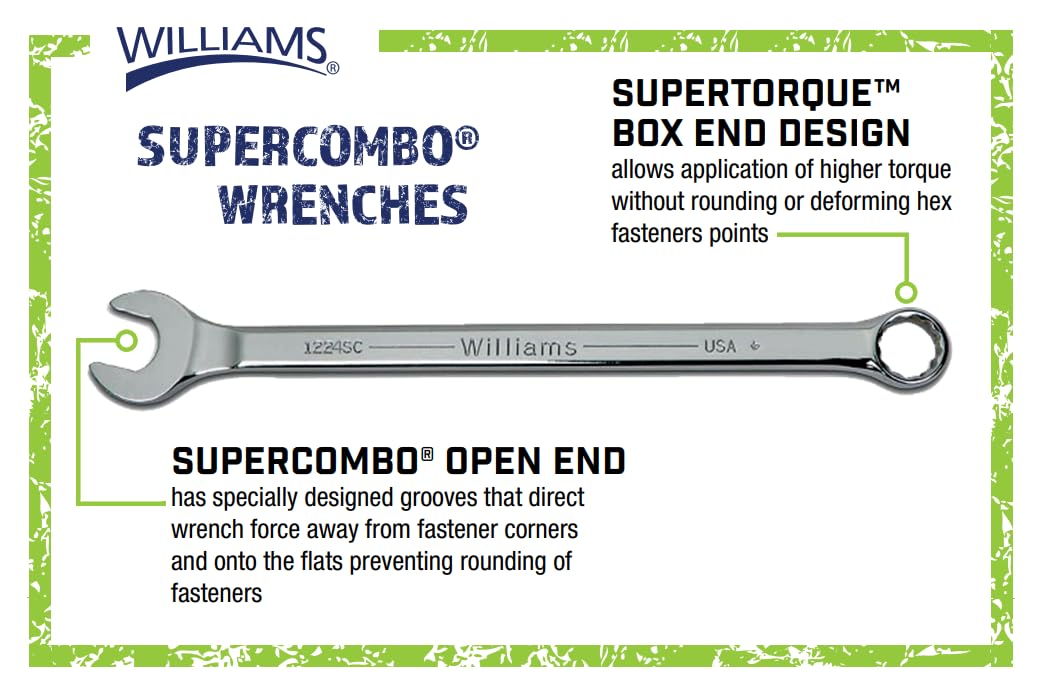 Williams WS-1171SCA 11-Piece Super Combo Wrench Set