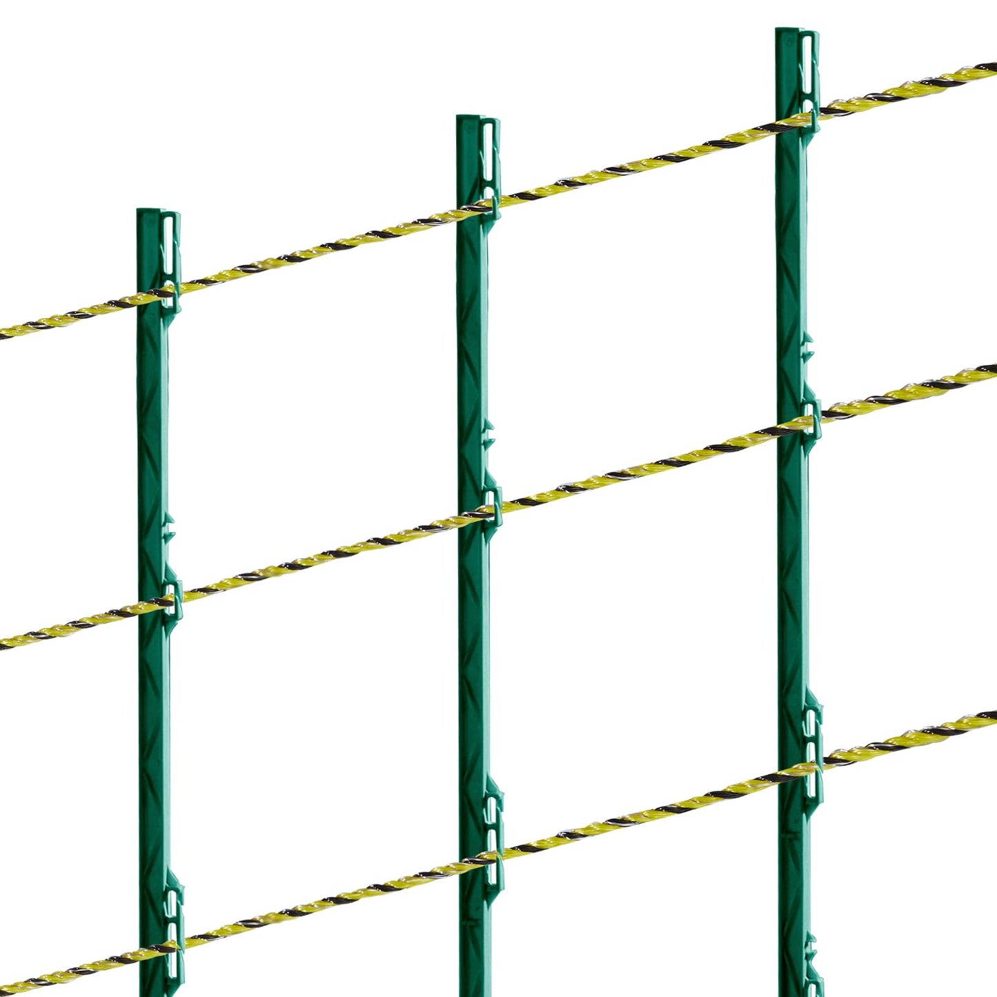 VEVOR Electric Fence Wire, 1640Ft 500M Portable Polywire, 1/8" Diameter 6 Stainless Steel Strands, Fencing Rope Line with 25 Fence Insulators and 25 T-Post Insulators, for Horse, Cattle, Livestock