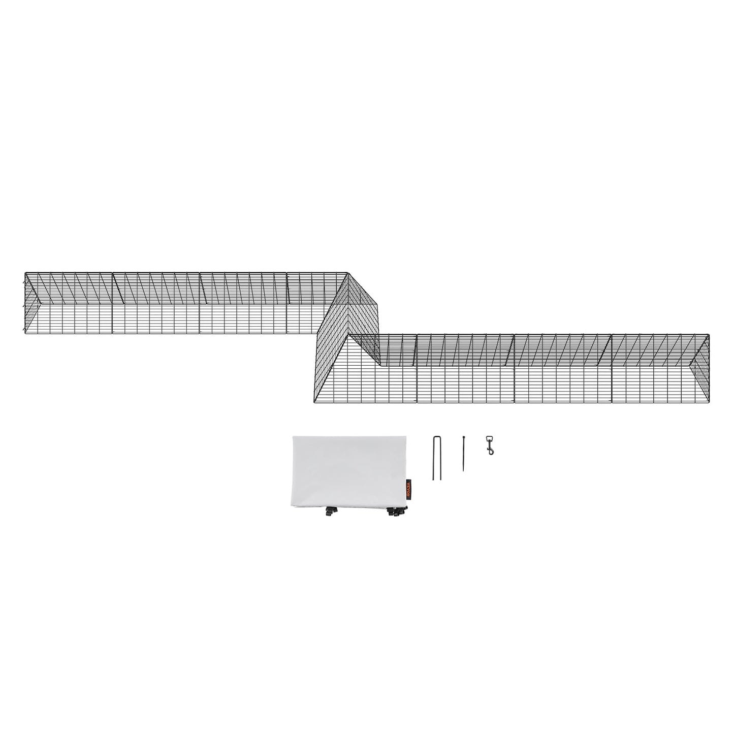 VEVOR Chicken Enclosures, Dimensions: 287x78.7x24.2 inches, Outdoor Chicken Passageways with Corner Supports, Dual Pack, Fits Poultry, Ducks, Bunnies