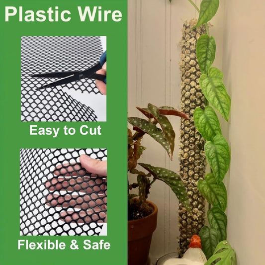 Plastic Chicken Wire Mesh Fence Roll 15.7IN x 10FT, Yuminroe Plastic Rigid Fencing & Netting for Poultry, Garden, Balcony, Dog Cat Snake Barrier