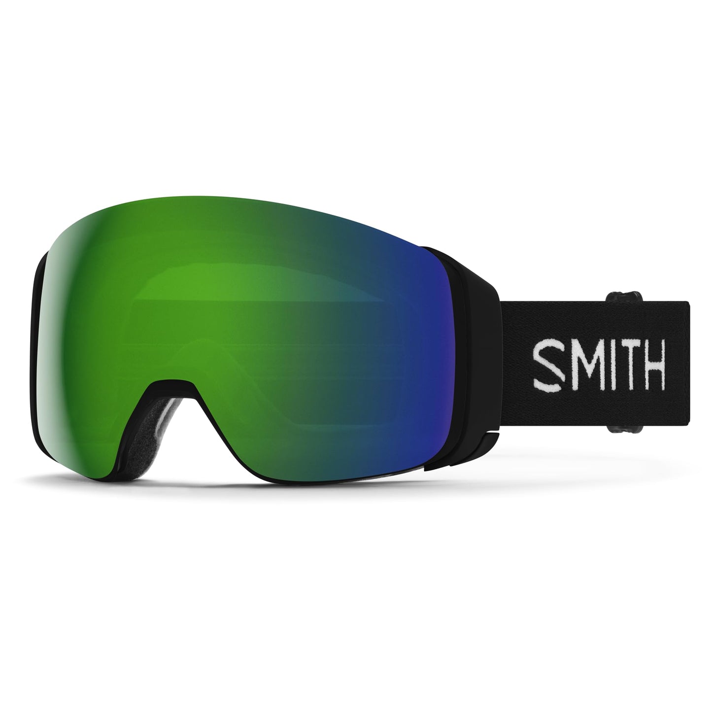 SMITH 4D MAG Goggles with ChromaPop Lens – Performance Snowsports Goggles with Easy Lens Change Technology for Skiing & Snowboarding – for Men & Women – Black + Sun Green Mirror