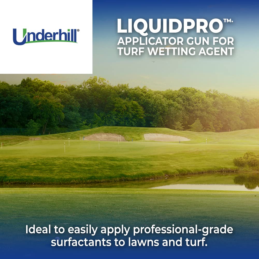 Underhill LiquidPro Applicator Gun Hose Sprayer, Wetting Agent and Lawn Micronutrient Fertilizer with Cloudburst Nozzle, Heavy-Duty, A-LPWA50K, Black