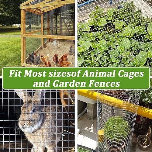 19 Gauge Hardware Cloth 1/2 inch 24 x 100 ft Welded Chicken Wire Mesh Roll, for Rabbit Hutches, Chicken Coops, Tree Guard, Wire Fence Roll, Hardware Mesh