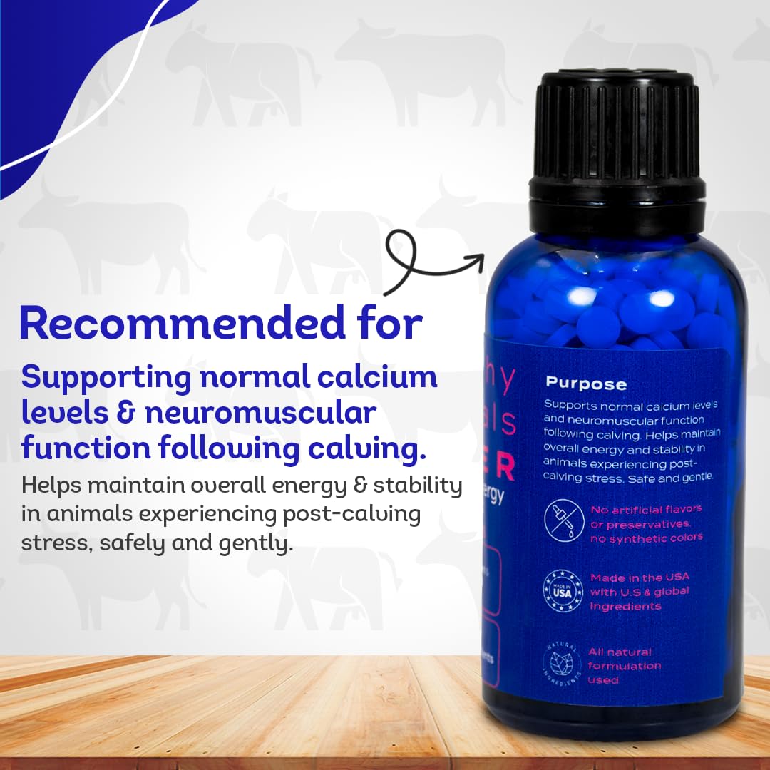 HA4E - Cow Milk Fever Support - Boosts Calcium & Energy Levels and Promotes Vitality & Alertness - All-Natural, Homeopathic Formula - 300+ Tablets