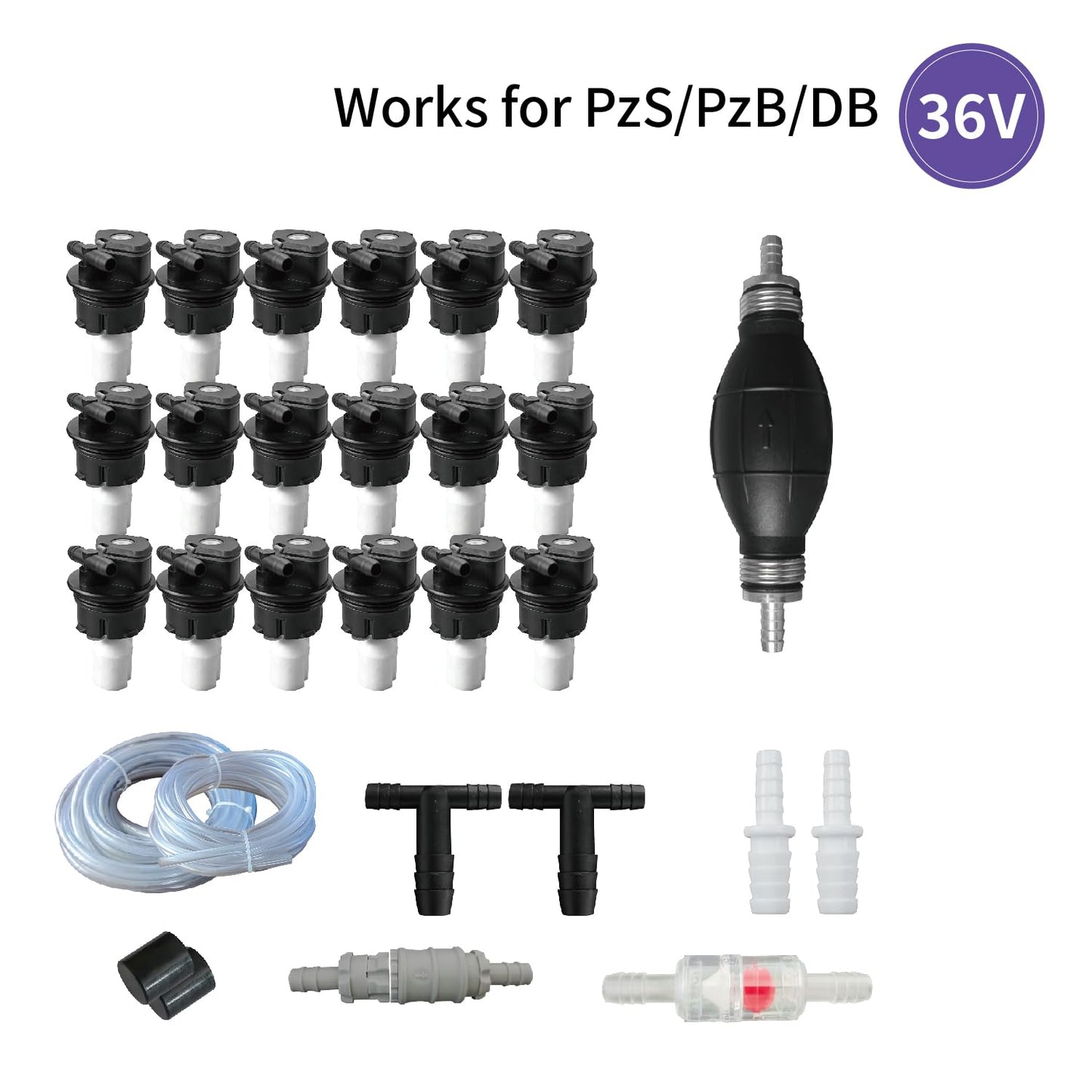 36V Forklift Battery Watering System, golfcart Battery Watering Filler- 36 Volt Kit Battery Watering System