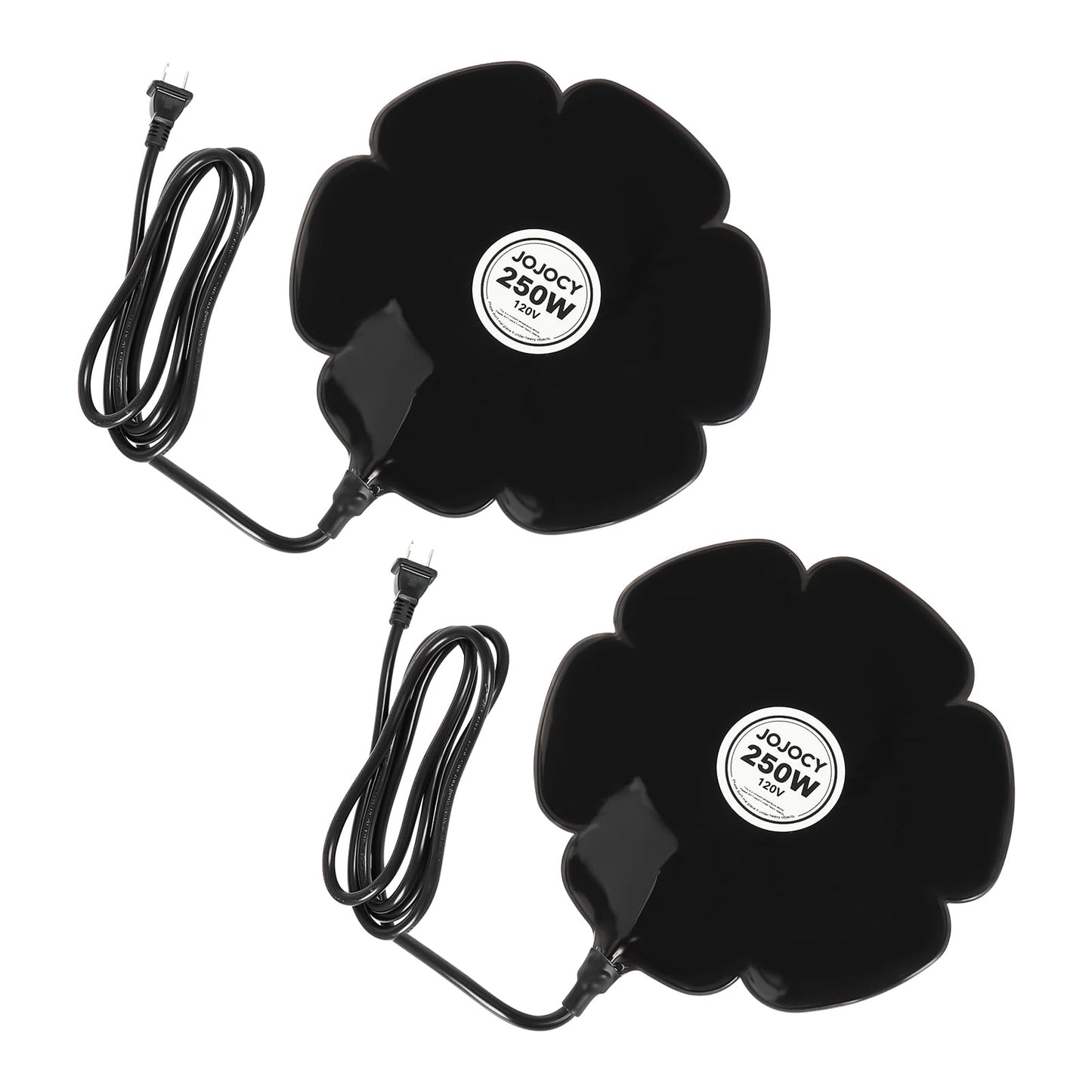 2 PCS Flower Shape 250W Submersible De-Icer for Livestock, Bird Baths, Fish Ponds, Winter Chicken Water Heater Warmer with Thermostat, 6.6ft Power Cord