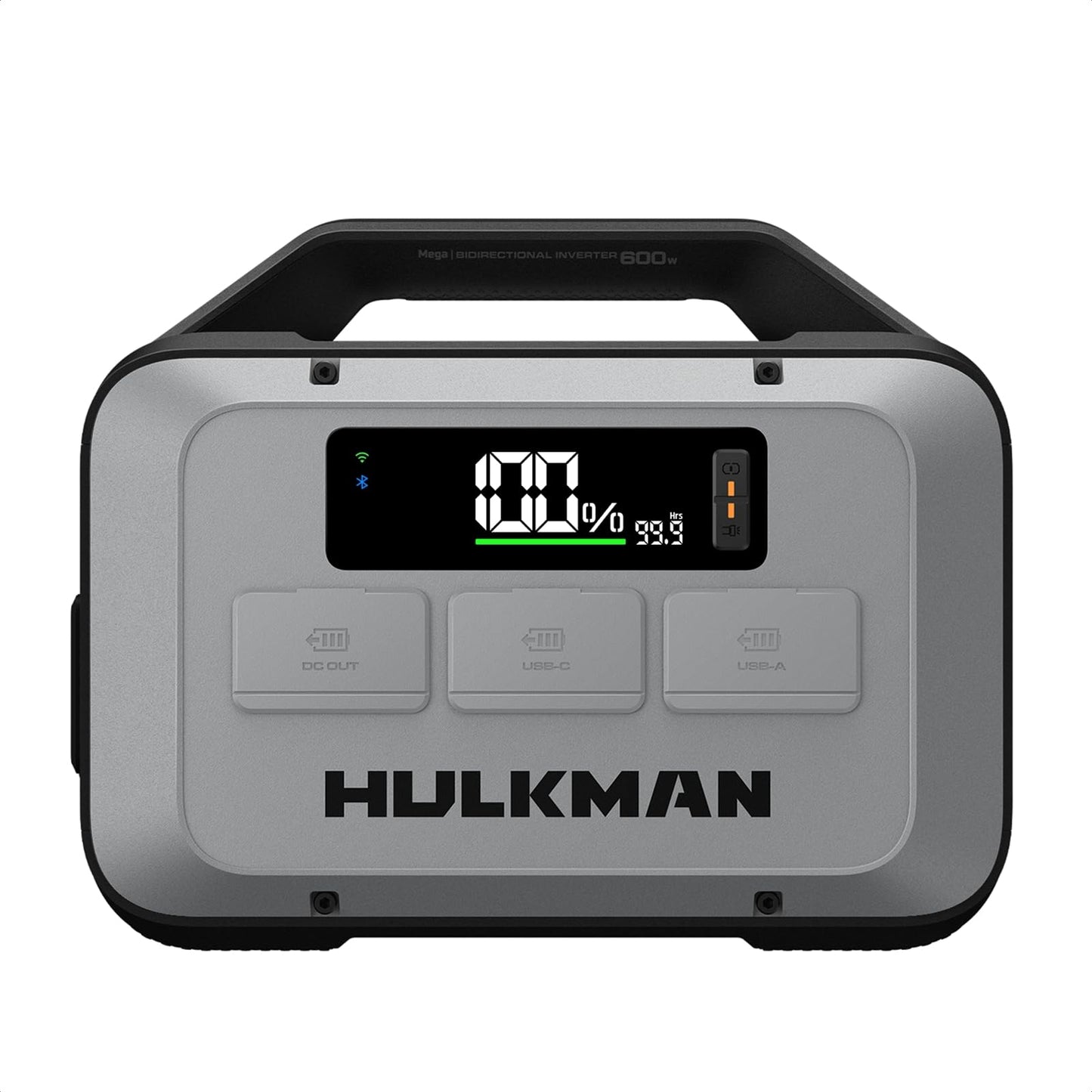 Hulkman Mega Space Gray,576Wh Portable Power Station,Performs at -4°F in the Wild, Ternary Lithium Battery, 600W AC Outlets,PD100W & 65W, 80% in 1h, UPS 15ms, Solar Generator(Solar Panel Optional)