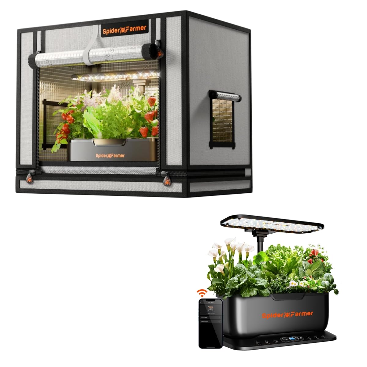 Spider Farmer Small Grow Tent for Aerogarden, SmartG12 Hydroponic Growing System