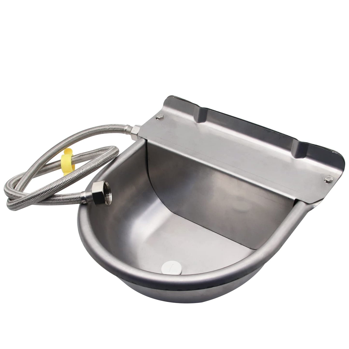 Automatic Horse Drinking Waterer Bowl,Upgrade Stainless Steel Farm Livestock Water Dispenser with Drain Hole and Float Valve for Horse,Dog, Chicken,Goat,Pig (A)